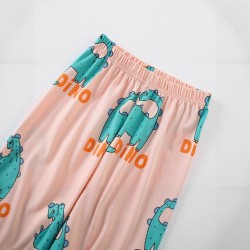 New autumn styles for young children: round-neck, long-sleeved, stylish, two-piece cotton pajamas for boys.