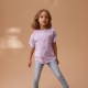 European and American New summer styles for girls, including round-neck short-sleeved T-shirts with cartoon prints for small and medium-sized children.