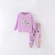 Girls' spring and autumn new European and American style suits for small and medium-sized children, casual round-neck and elastic-waist pants for little girls