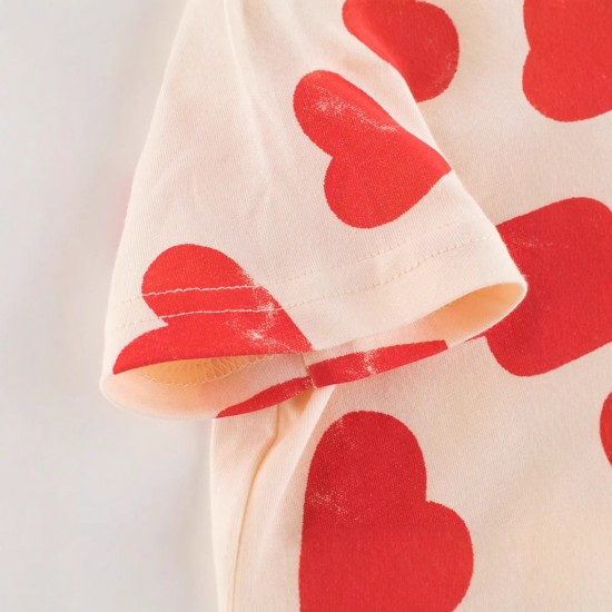 Girls' summer new European and American style children's clothing, children's T-shirts, round neck, short sleeves Printed cartoon children's baby tops