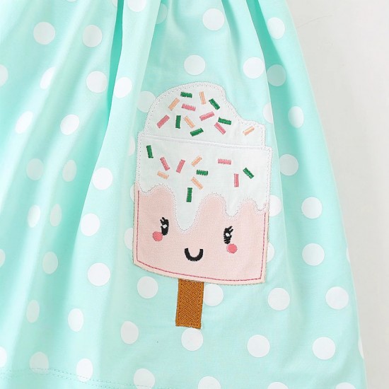 Girls' dresses, new summer styles, European and American children's casual short-sleeved round-neck princess dresses