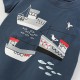 New cross-border short-sleeved two-piece suits for boys, including European and American style summer tops and shorts, casual suits, and stylish T-shirts for children.