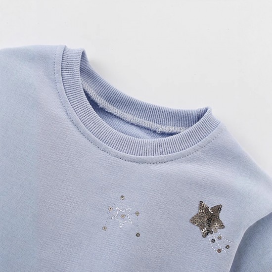 Girls' sweatshirts, new fall/winter styles, European and American children's stylish round neck sweatshirts, cute little girls' tops Girls' sweatshirts, new fall/winter styles, European and American children's stylish round neck sweatshirts, cute little girls' tops