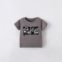 Boys' summer short-sleeved T-shirts, new European and American style. Stylish round-neck children's tops for children in the US and China.