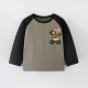 Boys' autumn and winter styles, European and American children's round-neck long-sleeved T-shirts, casual tops.