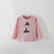 Girls' T-shirts, new fall styles, European and American children's stylish little girls' round neck long-sleeved base tops