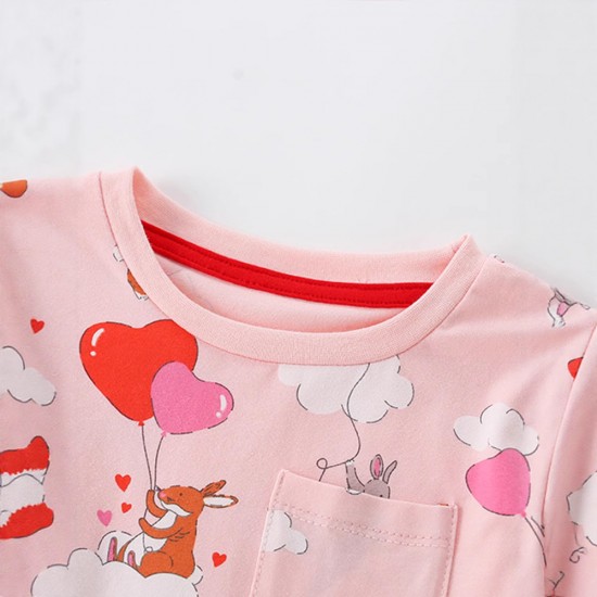 New autumn styles for girls: cotton pajamas for 3-year-old girls.