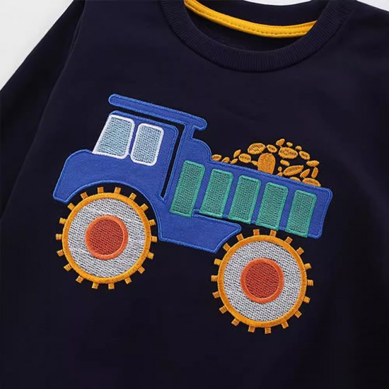 Girls' T-shirts, new autumn styles, European and American children's round-neck, long-sleeved base shirts, children's casual tops