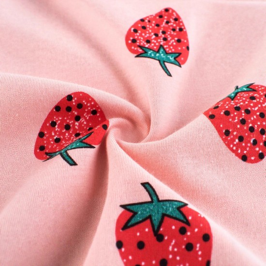New summer children's suits, stylish printed short-sleeved shorts, baby girls' strawberry print two-piece suits