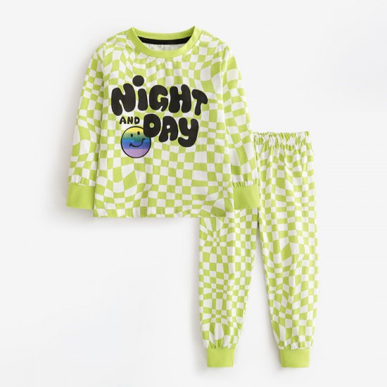 Children's comfortable cotton underwear sets, cute cartoon soft and breathable pajamas for boys and girls, autumn and winter autumn clothes and long johns
