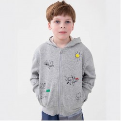 Malwee boys' tops, autumn and winter styles, handsome little boy's round neck sweatshirts, fashionable and casual children's long sleeves