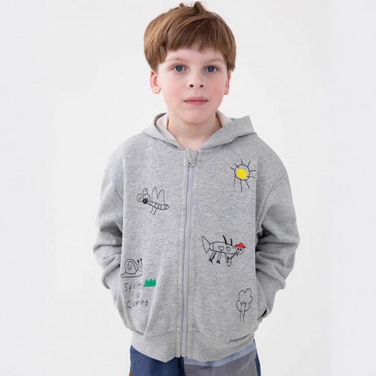 Malwee boys' tops, autumn and winter styles, handsome little boy's round neck sweatshirts, fashionable and casual children's long sleeves