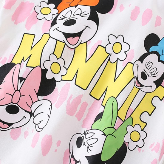 Girls' short-sleeved summer styles Fashionable European and American children's cotton T-shirts, round-neck printed cartoon baby tops Girls' short-sleeved summer styles Fashionable European and American children's cotton T-shirts, round-neck printed cartoon baby tops