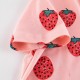 New summer children's suits, stylish printed short-sleeved shorts, baby girls' strawberry print two-piece suits